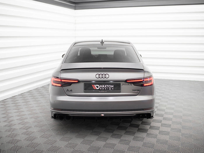 Audi A4 S-Line B9 (Version with dual exhaust tips on one side) Rear Valance - Maxton Design