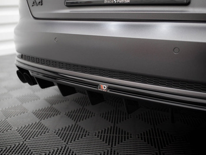 Audi A4 S-Line B9 (Version with dual exhaust tips on one side) Rear Valance - Maxton Design