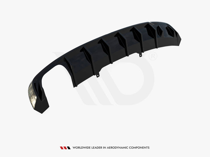 Audi A4 S-Line B9 (Version with dual exhaust tips on one side) Rear Valance - Maxton Design