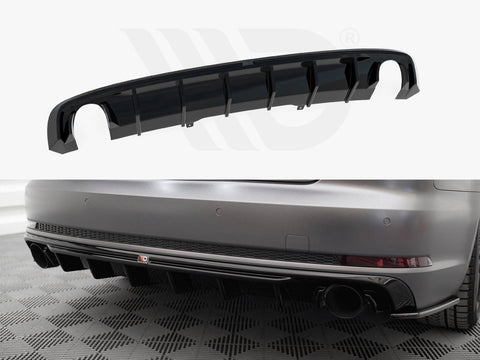 Audi A4 S-Line B9 (Version with single exhaust tips on both sides) Rear Valance - Maxton Design