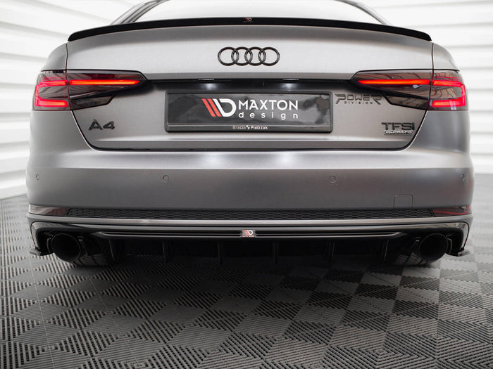 Audi A4 S-Line B9 (Version with single exhaust tips on both sides) Rear Valance - Maxton Design