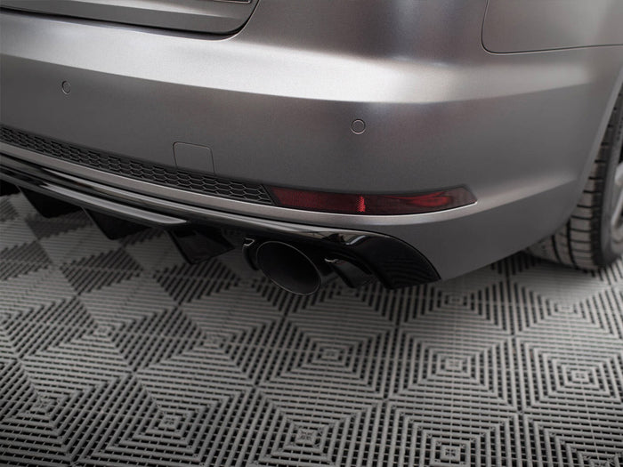 Audi A4 S-Line B9 (Version with single exhaust tips on both sides) Rear Valance - Maxton Design