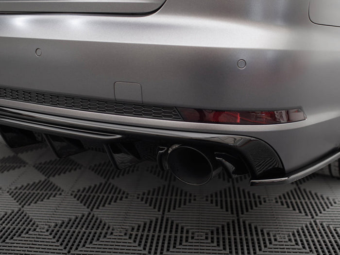 Audi A4 S-Line B9 (Version with single exhaust tips on both sides) Rear Valance - Maxton Design