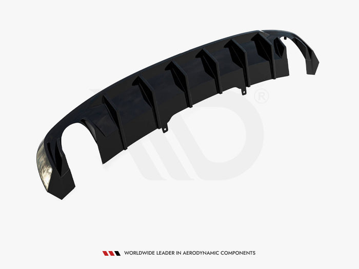 Audi A4 S-Line B9 (Version with single exhaust tips on both sides) Rear Valance - Maxton Design