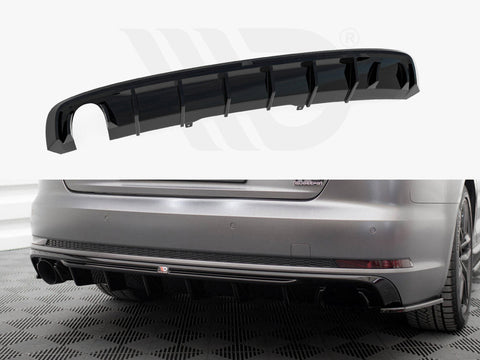 Maxton Design - Rear Valance Audi A4 S-Line B9 (Version with single exhaust tips on one side)