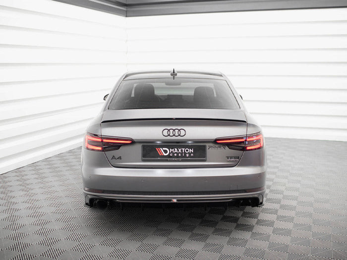 Maxton Design - Rear Valance Audi A4 S-Line B9 (Version with single exhaust tips on one side)