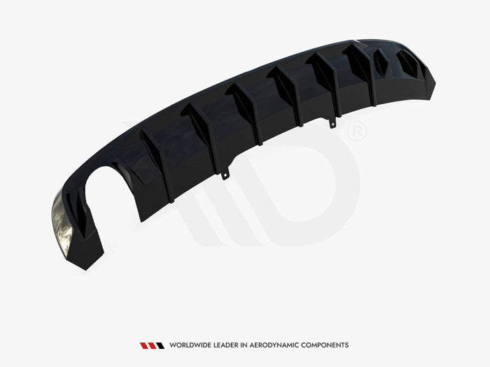 Maxton Design - Rear Valance Audi A4 S-Line B9 (Version with single exhaust tips on one side)