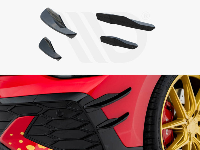Maxton Design - Front Bumper Wings (Canards) Volkswagen Golf GTI Clubsport Mk8 Facelift