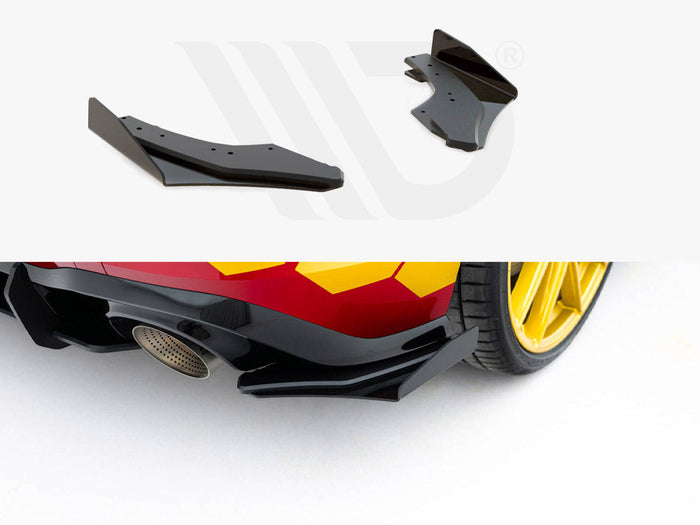 Maxton Design - Street PRO Rear Side Splitters + Flaps Volkswagen Golf GTI Clubsport Mk8 Facelift