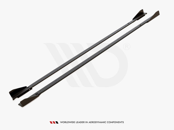 Maxton Design - Street PRO Side Skirts Diffusers + Flaps Volkswagen Golf GTI Clubsport Mk8 Facelift