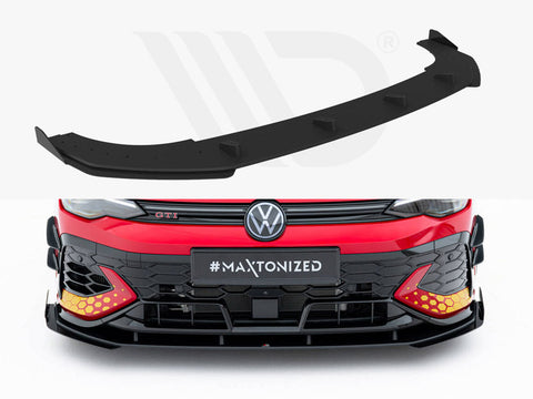 Maxton Design - Street PRO Front Splitter + Flaps Volkswagen Golf GTI Clubsport Mk8 Facelift
