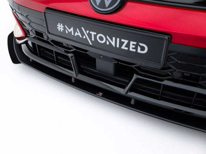 Maxton Design - Street PRO Front Splitter + Flaps Volkswagen Golf GTI Clubsport Mk8 Facelift