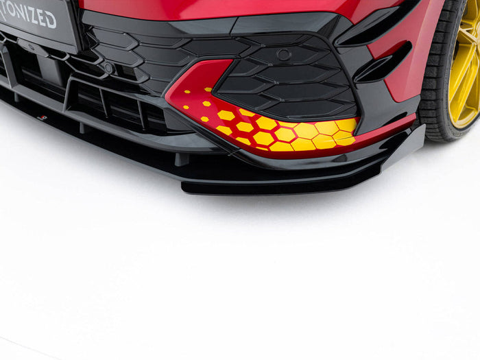 Maxton Design - Street PRO Front Splitter + Flaps Volkswagen Golf GTI Clubsport Mk8 Facelift