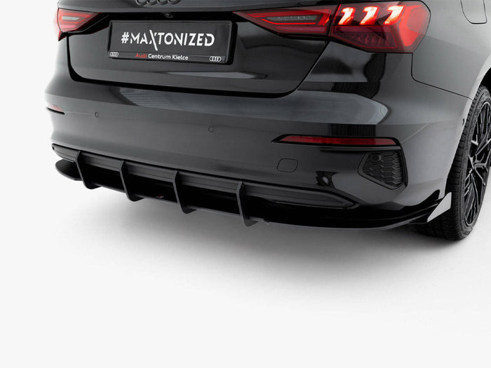 Maxton Design - Street PRO Rear Diffuser + Flaps Audi A3 Sedan 8Y
