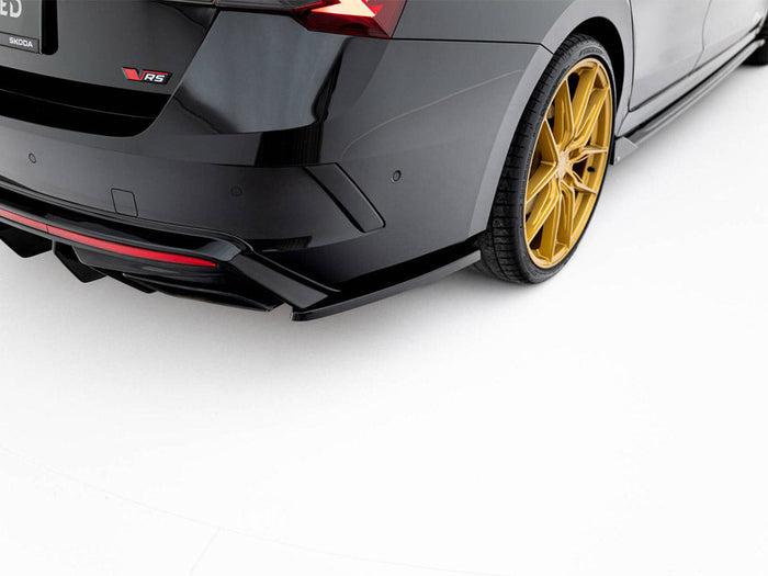Maxton Design -  Rear Side Splitters V.3 Skoda Octavia RS Liftback / Estate Mk4 Facelift