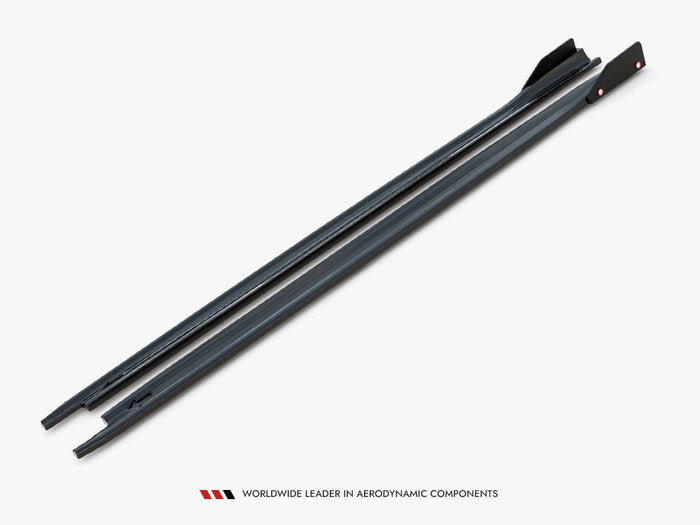 Maxton Design - Side Skirts Diffusers V.2 + Flaps Skoda Octavia RS Liftback / Estate Mk4 Facelift