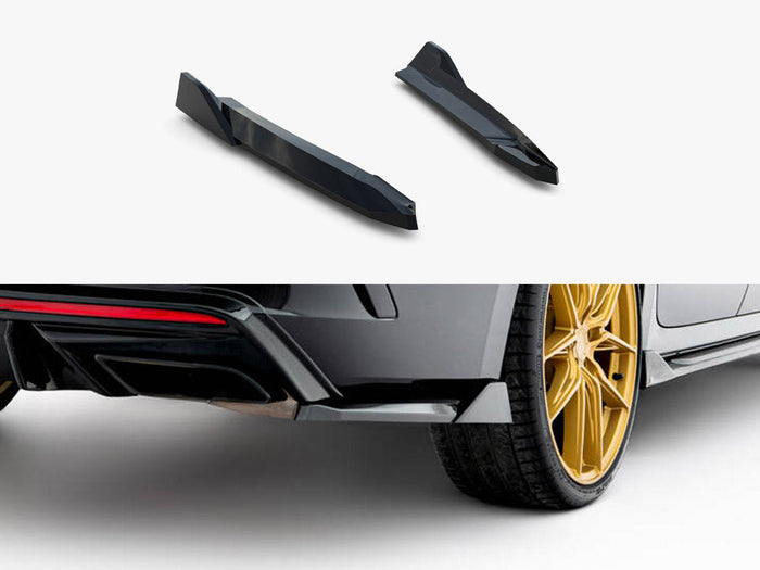 Maxton Design - Rear Side Splitters V.8 Skoda Octavia RS Liftback / Estate Mk4 Facelift