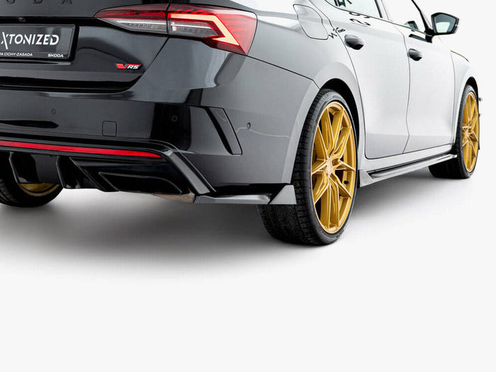 Maxton Design - Rear Side Splitters V.8 Skoda Octavia RS Liftback / Estate Mk4 Facelift