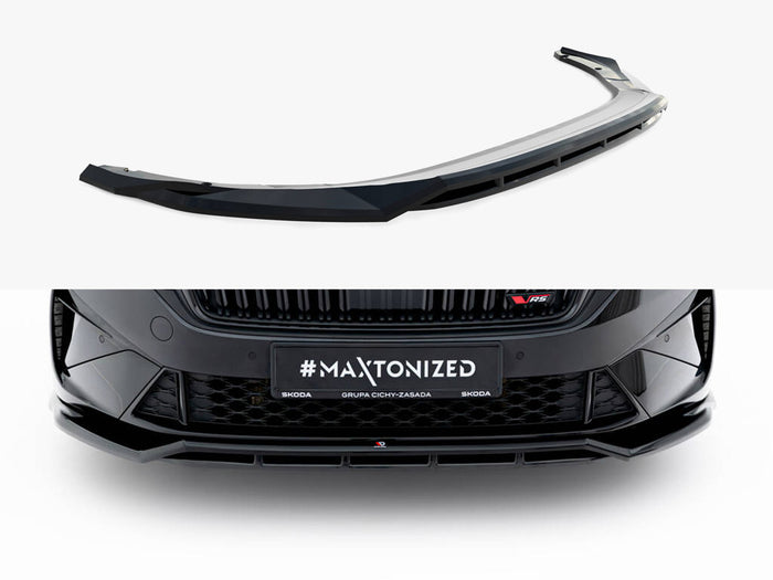 Front Splitter V.1 Skoda Octavia RS Liftback / Estate Mk4 Facelift - Maxton Design