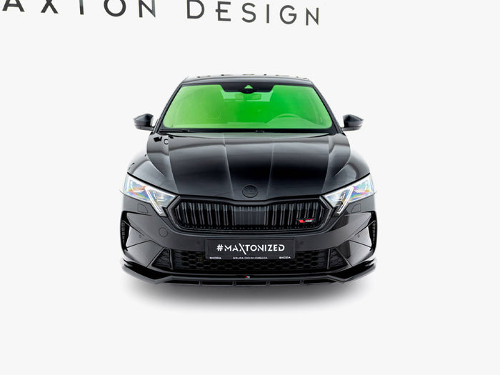 Front Splitter V.1 Skoda Octavia RS Liftback / Estate Mk4 Facelift - Maxton Design
