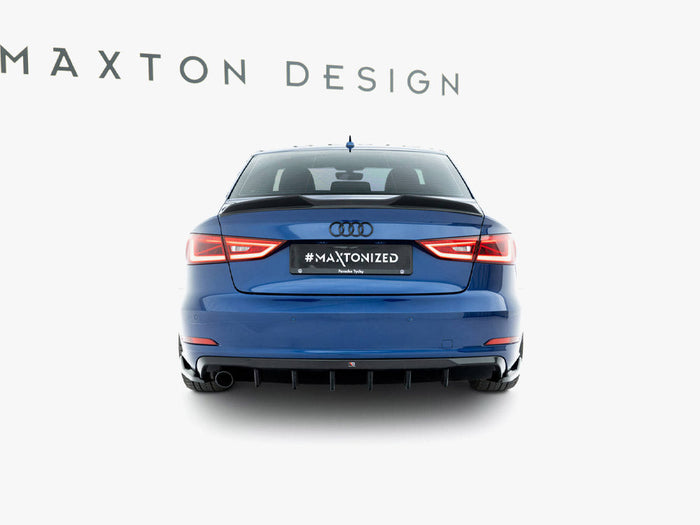Maxton Design - Rear Valance Audi A3 Sedan 8V (Version with single exhaust tips on one side)