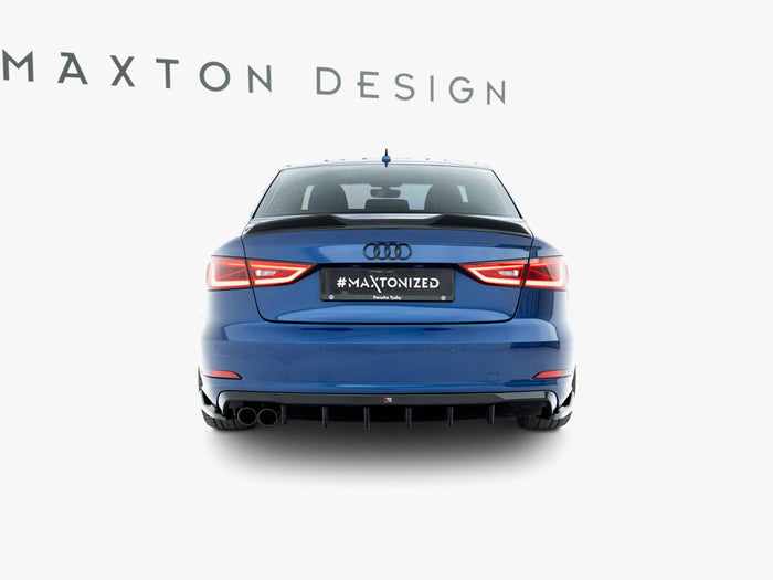 Audi A3 Sedan 8V (Version with dual exhaust tips on one side) Rear Valance - Maxton Design