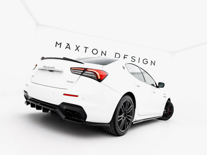 Maserati Ghibli Modena Mk3 Facelift Rear Splitter (Vertical Bars) - Maxton Design