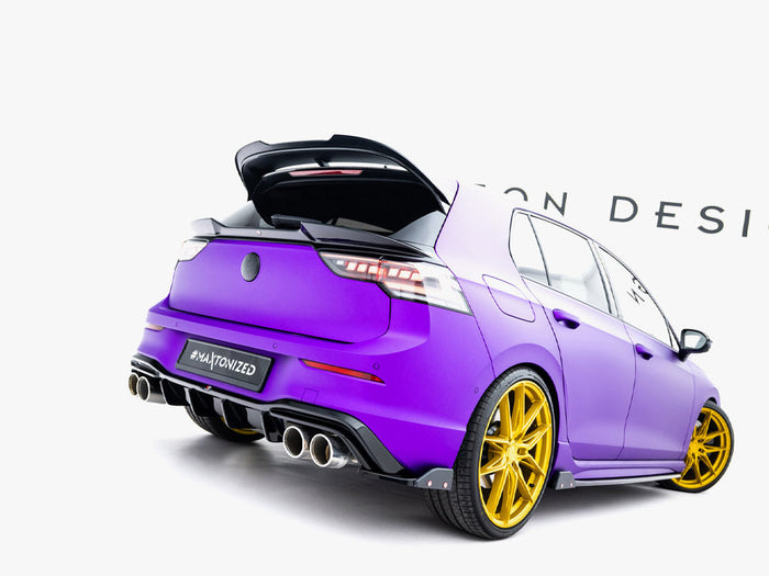 Maxton Design - Rear Side Splitters V.6 + Flaps Volkswagen Golf R Mk8 Facelift