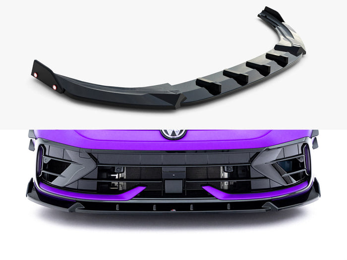 Maxton Design - Front Splitter V.3 + Flaps Volkswagen Golf R Mk8 Facelift