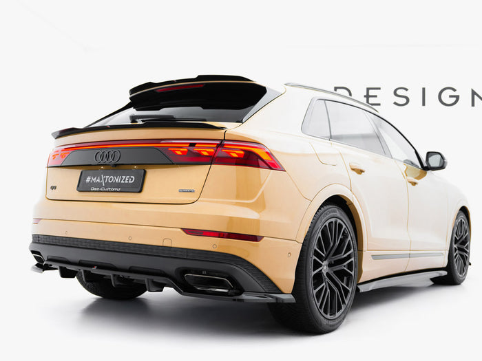 Audi Q8 Mk1 Facelift Rear Splitter (Vertical Bars) - Maxton Design