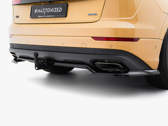 Audi Q8 Mk1 Facelift Rear Splitter (Vertical Bars) - Maxton Design