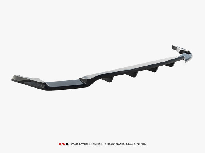 Audi Q8 Mk1 Facelift Rear Splitter (Vertical Bars) - Maxton Design