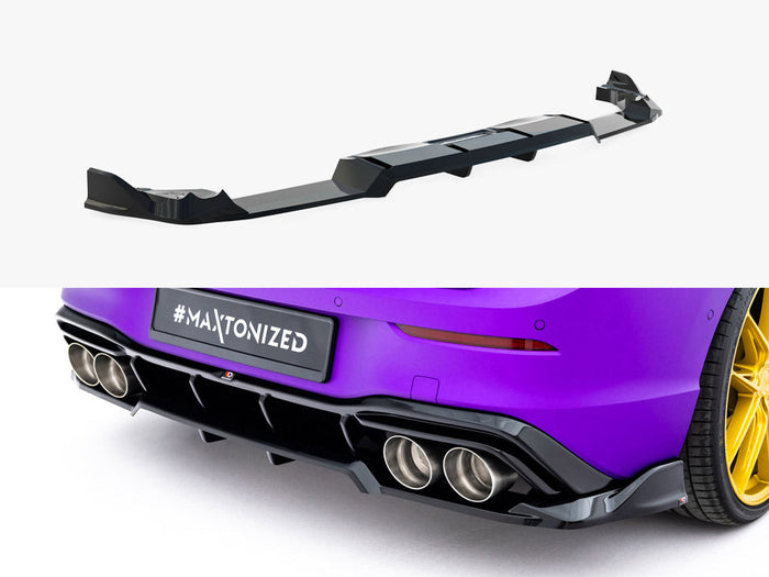 Maxton Design - Rear Splitter (Vertical Bars) V.1 Volkswagen Golf R Mk8 / Mk8 Facelift