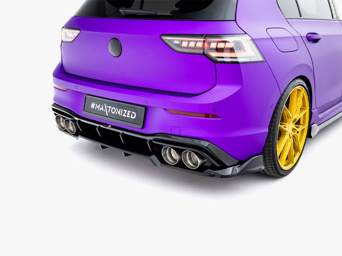 Maxton Design - Rear Splitter (Vertical Bars) V.1 Volkswagen Golf R Mk8 / Mk8 Facelift