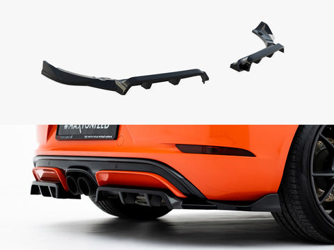 Porsche 718 Cayman GTS 982c Rear Splitter (Vertical Bars) - Maxton Design