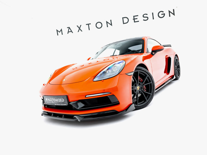 Porsche 718 Cayman GTS 982c Front Splitter V.3 - Maxton Design