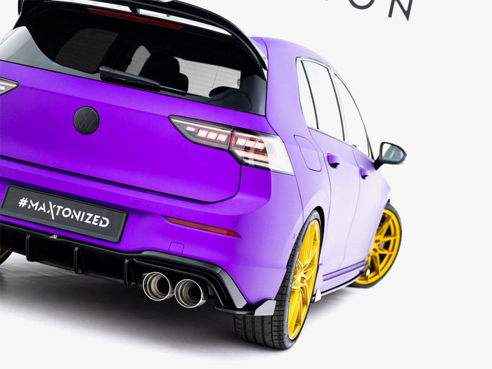 Maxton Design - Street PRO Rear Side Splitters V.2 + Flaps Volkswagen Golf R Mk8 / Mk8 Facelift