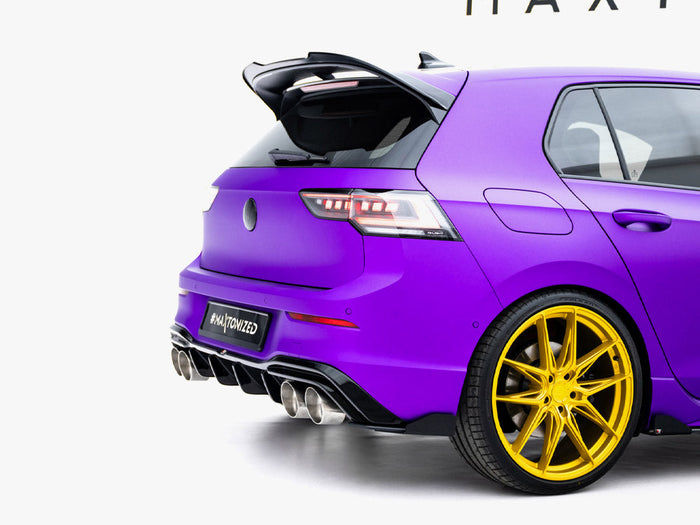 Maxton Design - Street PRO Rear Side Splitters V.2 + Flaps Volkswagen Golf R Mk8 / Mk8 Facelift
