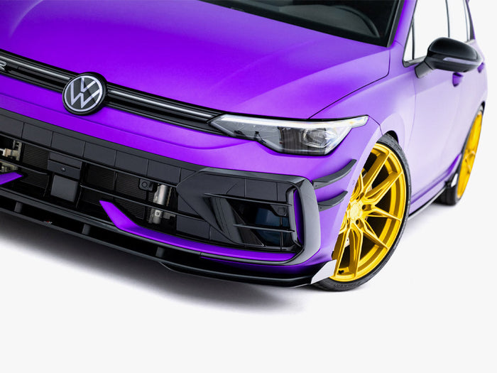 Maxton Design - Street PRO Front Splitter + Flaps Volkswagen Golf R Mk8 Facelift