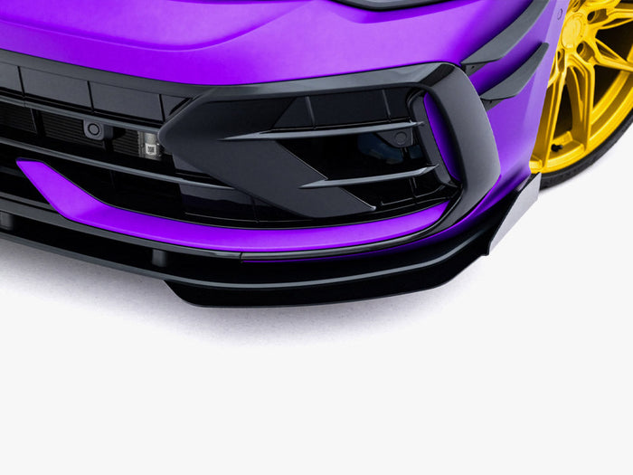 Maxton Design - Street PRO Front Splitter + Flaps Volkswagen Golf R Mk8 Facelift