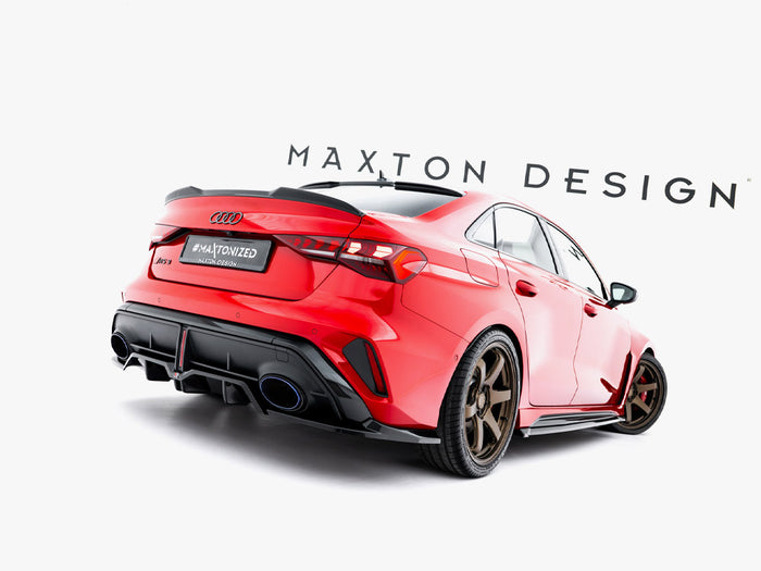 Audi RS3 Sedan 8Y Facelift Rear Splitter (Vertical Bars) V.1 - Maxton Design