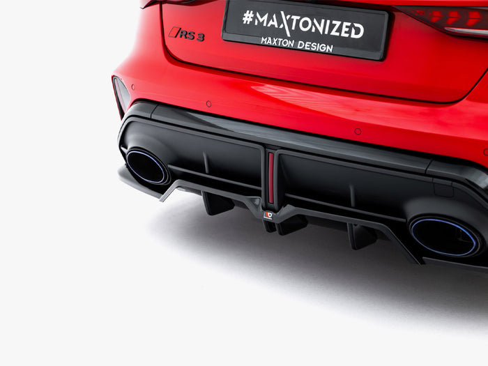 Audi RS3 Sedan 8Y Facelift Rear Splitter (Vertical Bars) V.1 - Maxton Design