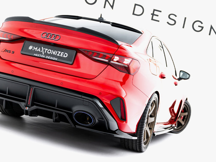 Audi RS3 Sedan 8Y Facelift Rear Splitter (Vertical Bars) V.1 - Maxton Design