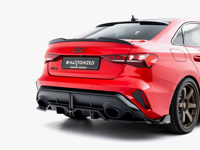 Audi RS3 Sedan 8Y Facelift Rear Splitter (Vertical Bars) V.2 - Maxton Design