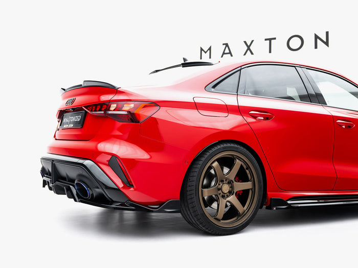 Audi RS3 Sedan 8Y Facelift Rear Splitter (Vertical Bars) V.2 - Maxton Design