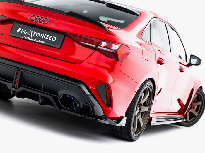 Audi RS3 Sedan 8Y Facelift Rear Splitter (Vertical Bars) V.2 - Maxton Design