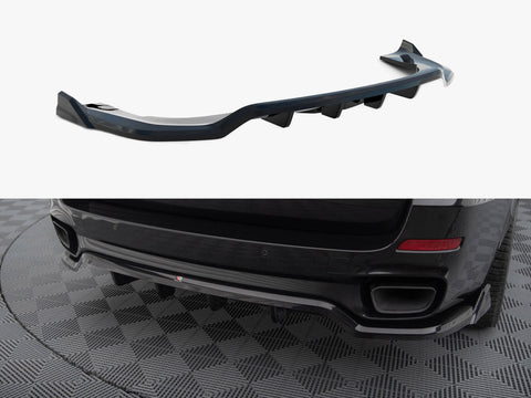 BMW X5 M-Pack F15 Central Rear Splitter (Vertical Bars) - Maxton Design