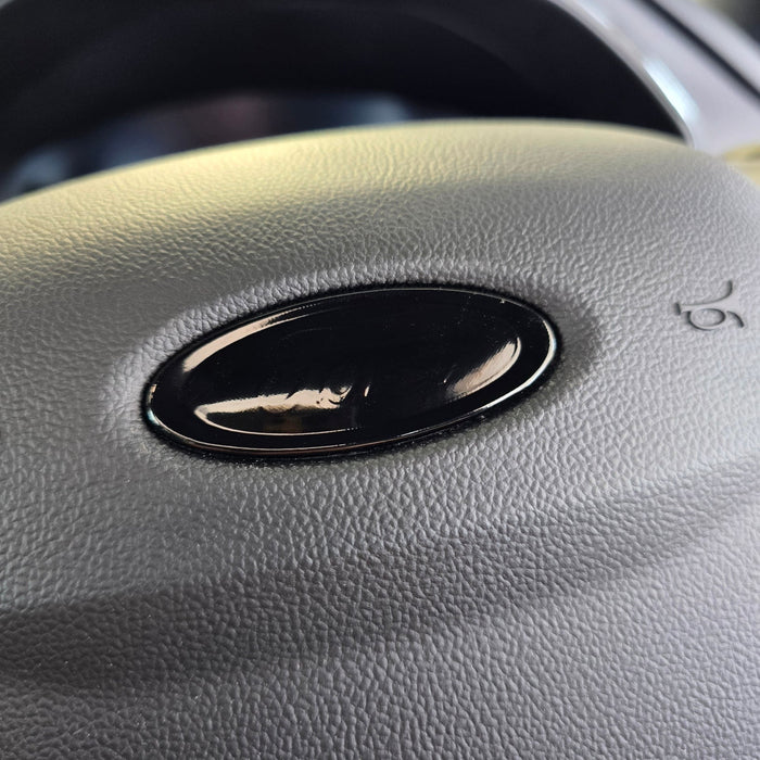 Oval Badge Vinyl Wrap Covers (Pair) + Steering wheel