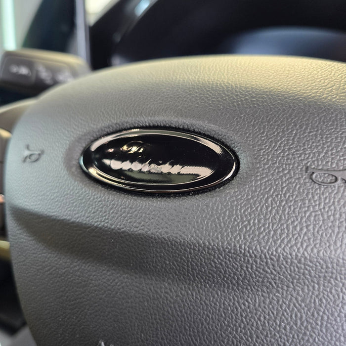 Oval Badge Vinyl Wrap Covers (Pair) + Steering wheel