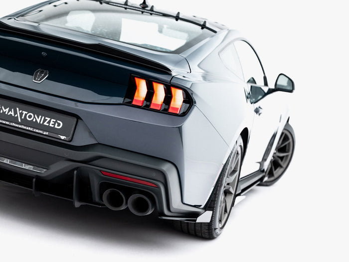 Maxton Design - Street PRO Rear Side Splitters + Flaps Ford Mustang Dark Horse Mk7